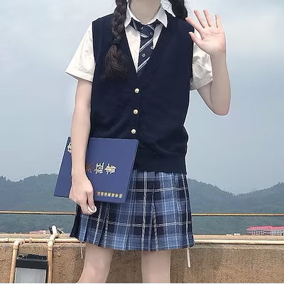 女子 麗し 制服ベスト団体服 スクールベスト 綿 コットン 高校生 通学 売れ筋