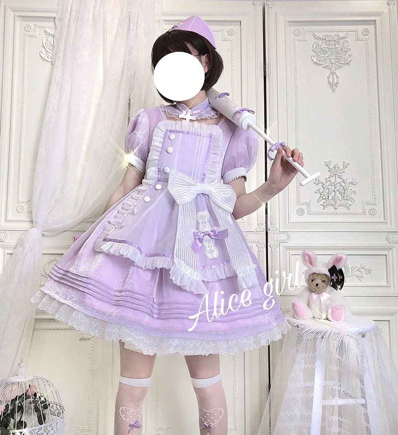 新しいロリータスイートハートレスキューチームボウノット半袖ドレス