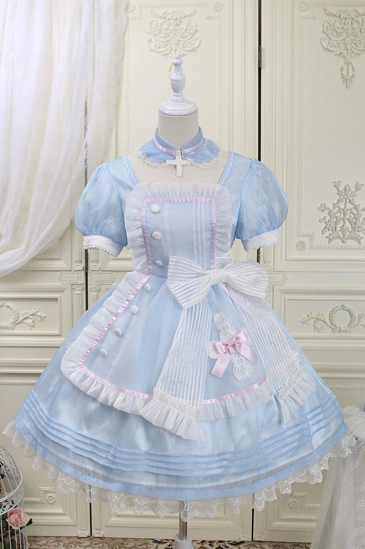 新しいロリータスイートハートレスキューチームボウノット半袖ドレス