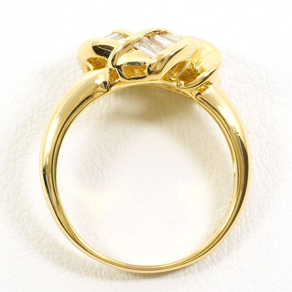 K18 18金 YG リング 14.5号 ブラウンダイヤ 0.70 カード鑑別書 中古 K18 18金 YG リング 14.5号 ブラウンダイヤ 0.70 カード鑑別書 中古