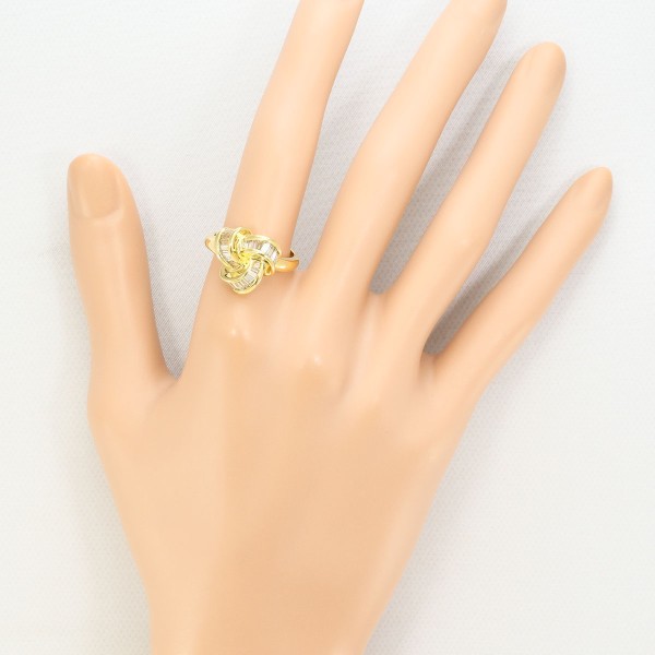 K18 18金 YG リング 14.5号 ブラウンダイヤ 0.70 カード鑑別書 中古 K18 18金 YG リング 14.5号 ブラウンダイヤ 0.70 カード鑑別書 中古