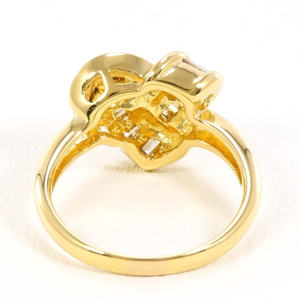 K18 18金 YG リング 14.5号 ブラウンダイヤ 0.70 カード鑑別書 中古 K18 18金 YG リング 14.5号 ブラウンダイヤ 0.70 カード鑑別書 中古