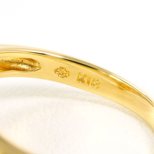 K18 18金 YG リング 14.5号 ブラウンダイヤ 0.70 カード鑑別書 中古 K18 18金 YG リング 14.5号 ブラウンダイヤ 0.70 カード鑑別書 中古