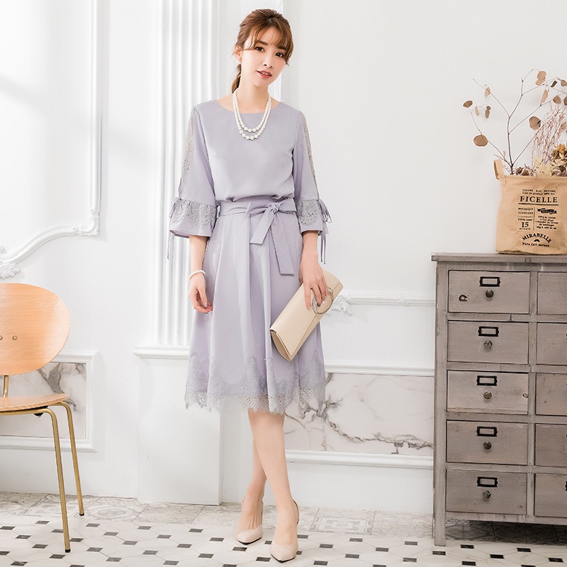 新しいエレガントなレーススプレッチラウンドネックトップセット女性用2ピースセット88301 新しいエレガントなレーススプレッチラウンドネックトップセット女性用2ピースセット88301