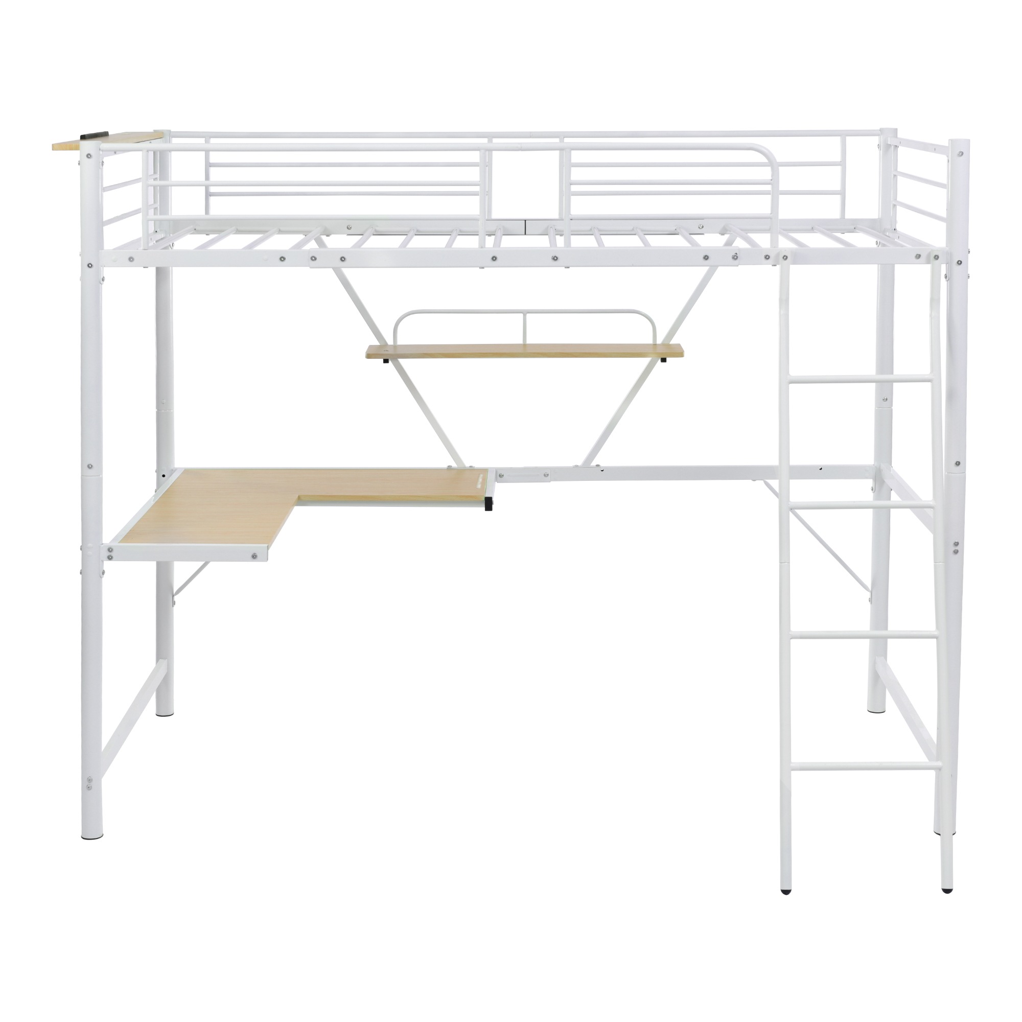 【国内発送】【【ホワイト】システムベット 宮棚 ロフトベッド シングル コンセント付き デスク付き 収納付き ラック棚付き 北欧風 二段ベッド 大人用 二段ベッド スチール 耐震元WF301883 【国内発送】【【ホワイト】システムベット 宮棚 ロフトベッド シングル コンセント付き デスク付き 収納付き ラック棚付き 北欧風 二段ベッド 大人用 二段ベッド スチール 耐震元WF301883