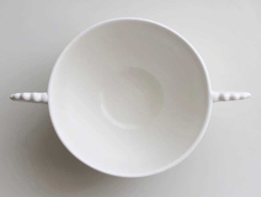 韓国国立中央博物館 白磁 ひつじ(2つの耳) ヨーグルト ボウル/皿 (B)