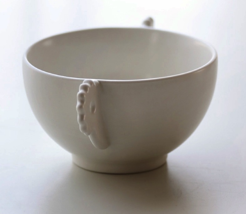 韓国国立中央博物館 白磁 ひつじ(2つの耳) ヨーグルト ボウル/皿 (B)