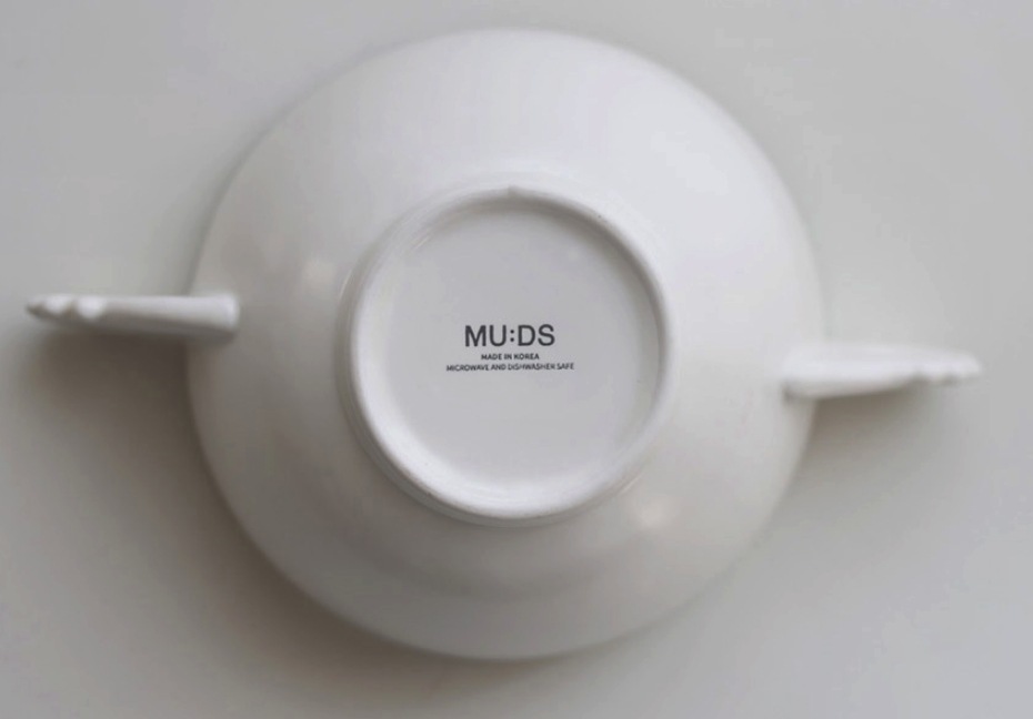 韓国国立中央博物館 白磁 ひつじ(2つの耳) ヨーグルト ボウル/皿 (B)