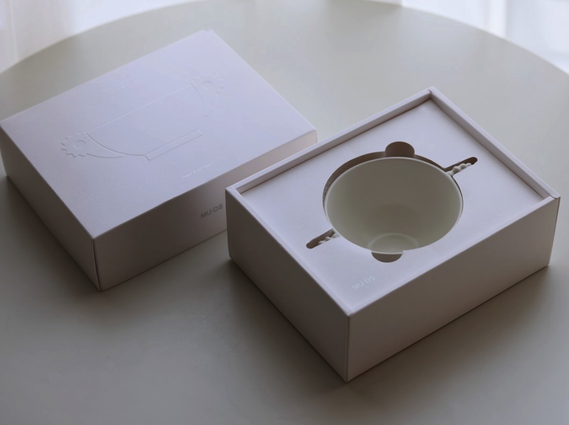 韓国国立中央博物館 白磁 ひつじ(2つの耳) ヨーグルト ボウル/皿 (B)