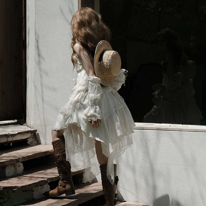 正規品月光私語ロリータlolitaワンピース不規則スカート放浪少女 正規品月光私語ロリータlolitaワンピース不規則スカート放浪少女