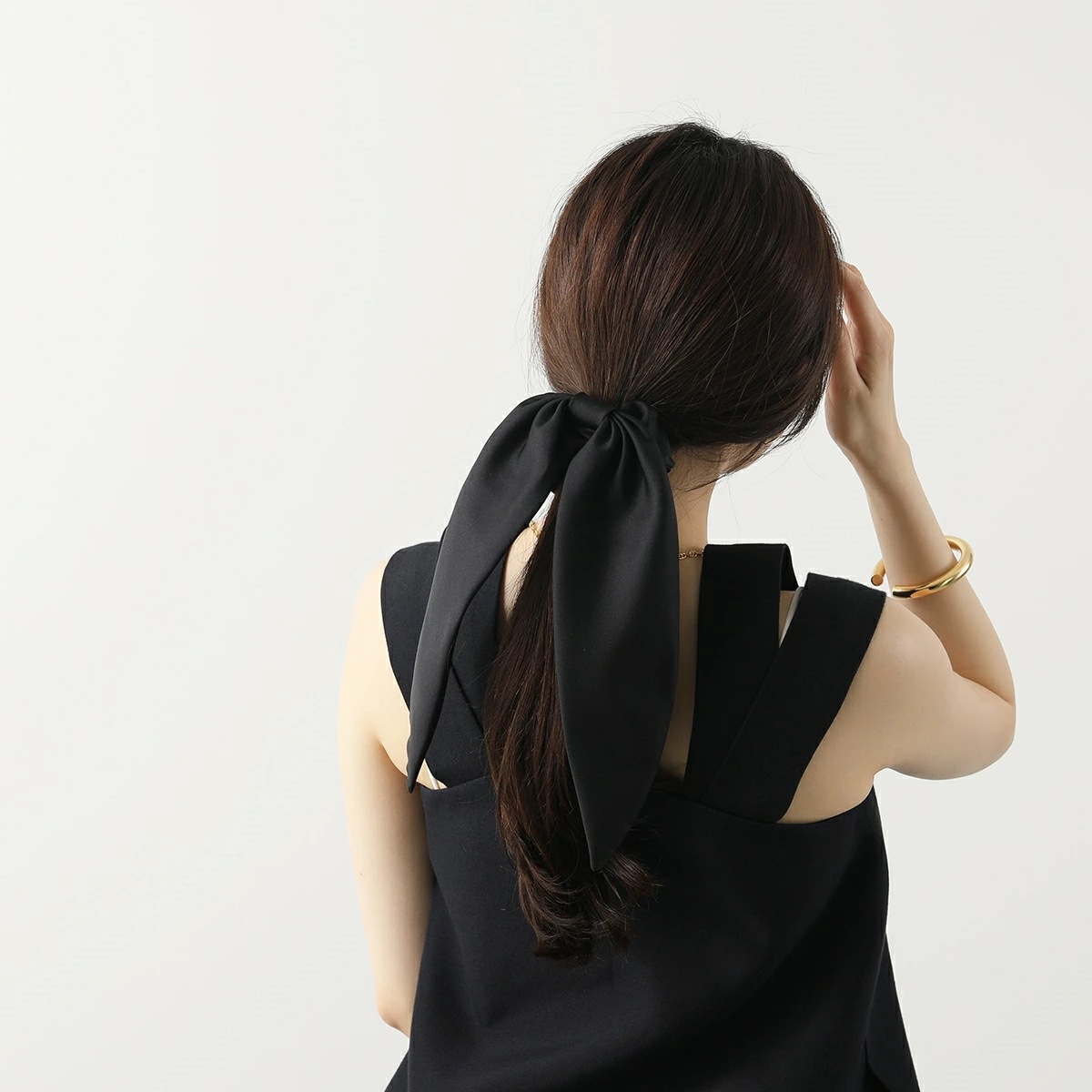 ALEXANDRE DE PARIS アレクサンドル ドゥ パリ シュシュ TCHC-1T-A23 レディース リボン ヘアゴム ヘアアクセサリー カラー2色