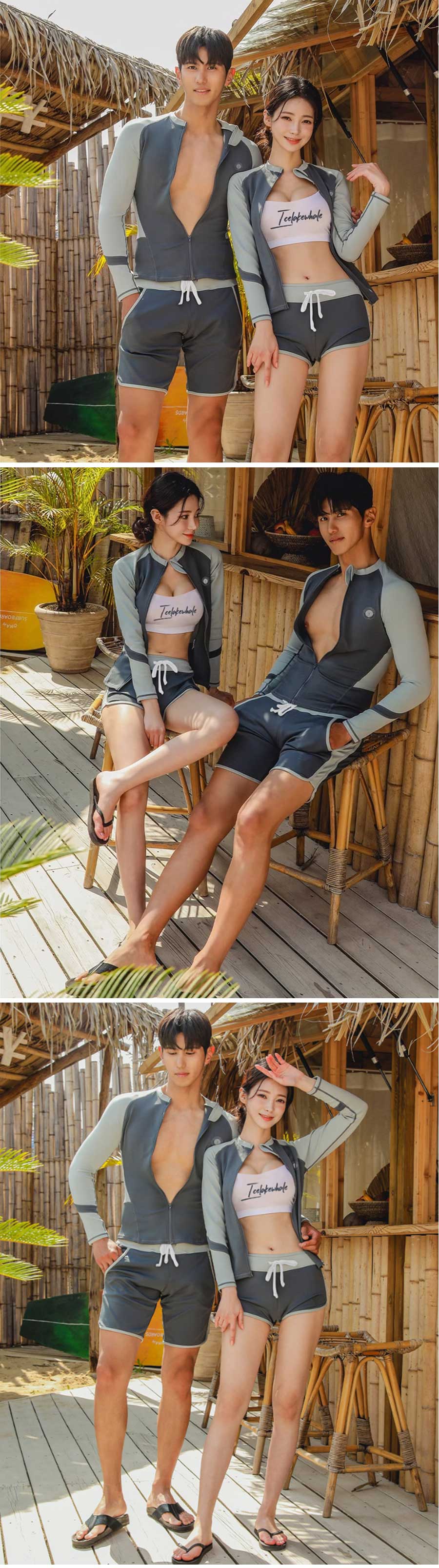 水着 ラッシュガード セット メンズ3点/レディース5点セット ペアルック 長袖 uv レギンス ハーフパンツ 上下セット シュノーケリング レディース 体型カバー セパレート 大きいサイズ 日焼け止