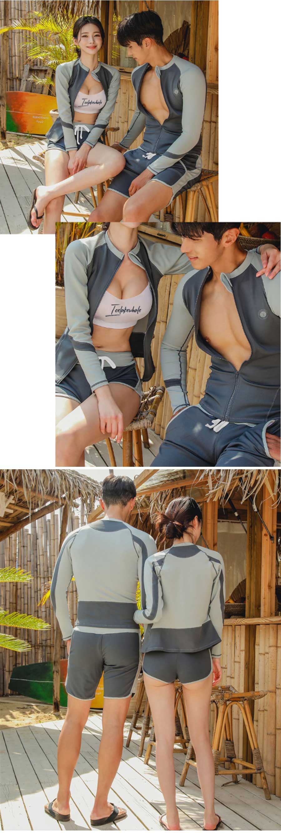 水着 ラッシュガード セット メンズ3点/レディース5点セット ペアルック 長袖 uv レギンス ハーフパンツ 上下セット シュノーケリング レディース 体型カバー セパレート 大きいサイズ 日焼け止