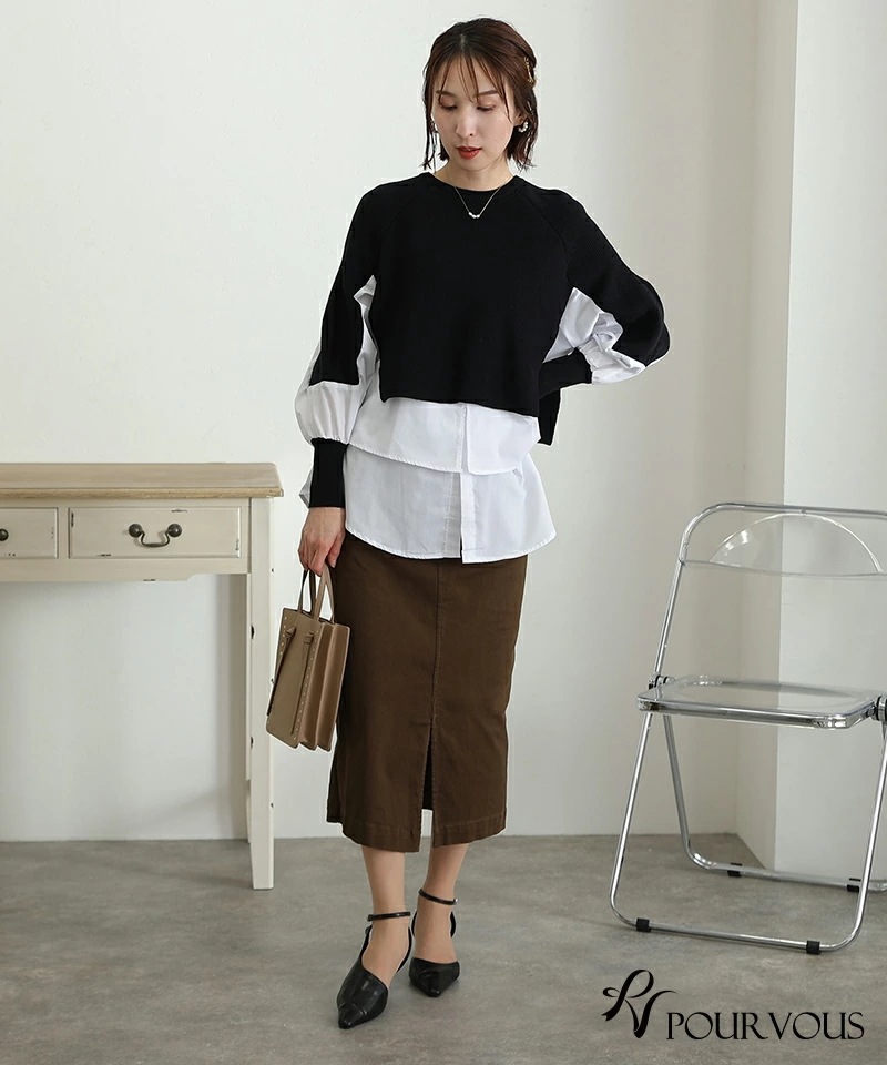 オフィス トップス おしゃれ カジュアル レディース ファッション 大きいサイズ レディースファッション シンプル 大人可愛い 大人かわいい オフィスカジュアル きれいめ 長袖 七分袖 7分袖 ニット