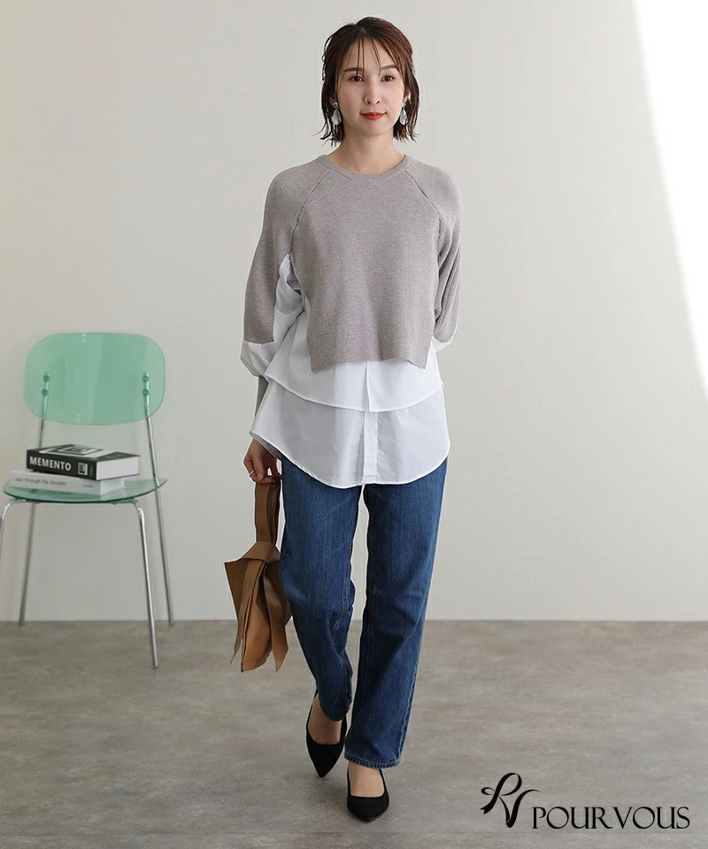 オフィス トップス おしゃれ カジュアル レディース ファッション 大きいサイズ レディースファッション シンプル 大人可愛い 大人かわいい オフィスカジュアル きれいめ 長袖 七分袖 7分袖 ニット