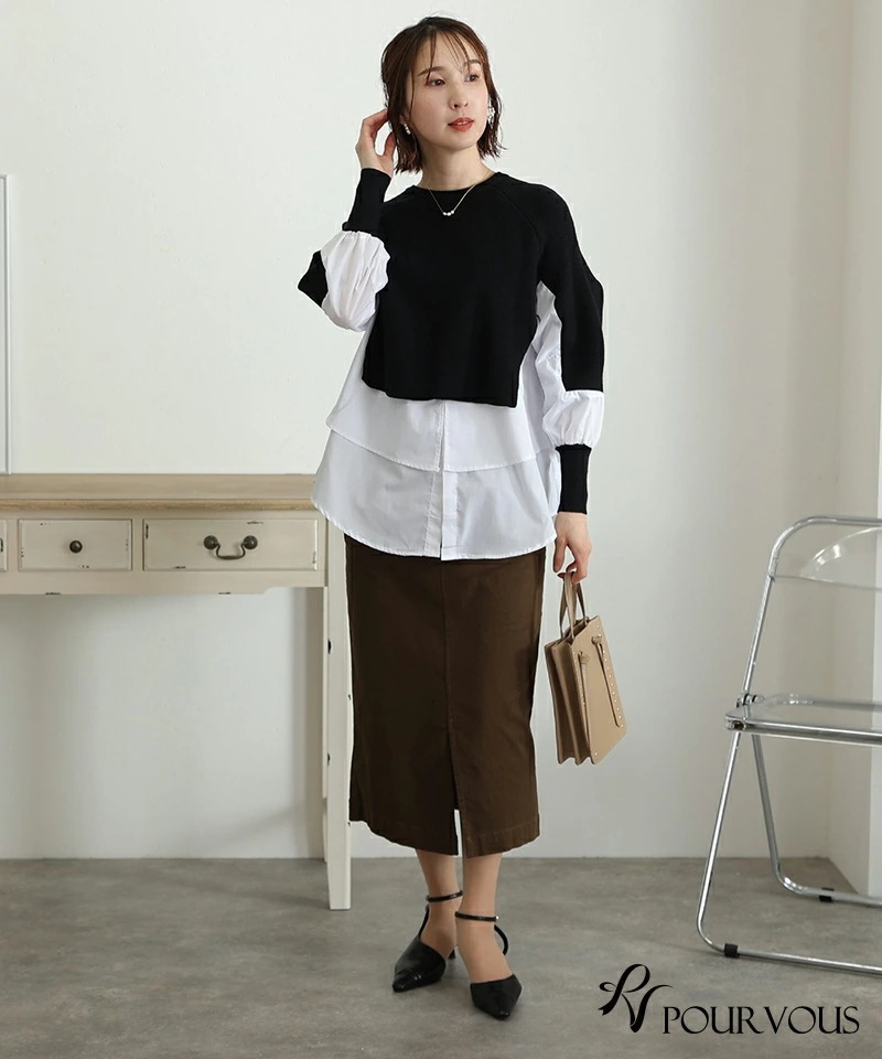 オフィス トップス おしゃれ カジュアル レディース ファッション 大きいサイズ レディースファッション シンプル 大人可愛い 大人かわいい オフィスカジュアル きれいめ 長袖 七分袖 7分袖 ニット