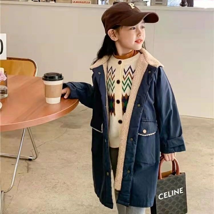 キッズ コート トレンチコートキッズ 女の子 ボアコート ロングコート ジャケット 女の子 裏起毛アウター 防寒 防風 秋 冬アウター かわいい 厚手アウター