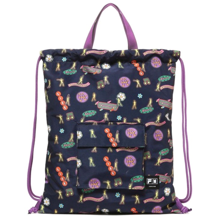 BTS x FILA Dynamite ストリングバッグ メンズ レディース グローバルアーティスト 韓国 韓国ファッション Kファッション ナップサック ロゴ フィラ 限定 FS3BCD6C16X