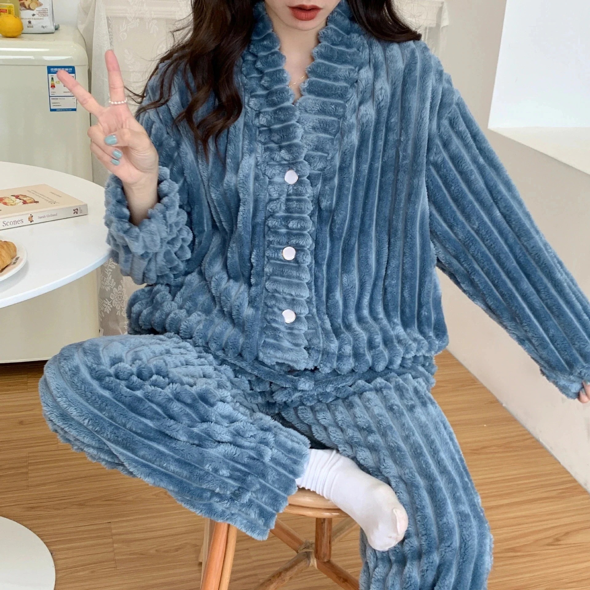 柔らかい ホームウェア フランネル コーラルフリース ウォーム 可愛い カジュアル パジャマ おしゃれ 柔らかい スイート 柔らかい ホームウェア フランネル コーラルフリース ウォーム 可愛い カジュアル パジャマ おしゃれ 柔らかい スイート
