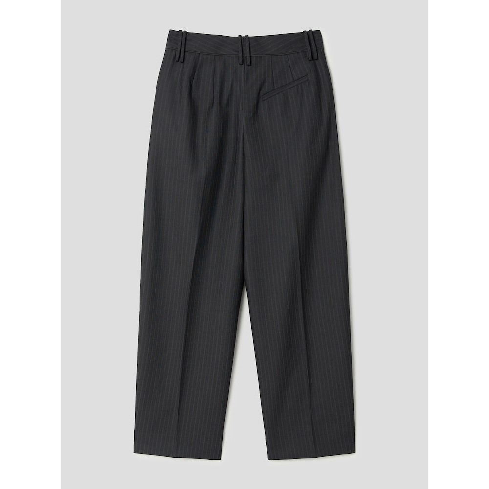 GANNI メランジストライプスーツリラックスプリーツパンツ-アッシュ FW24-QN4921R024 GANNI メランジストライプスーツリラックスプリーツパンツ-アッシュ FW24-QN4921R024