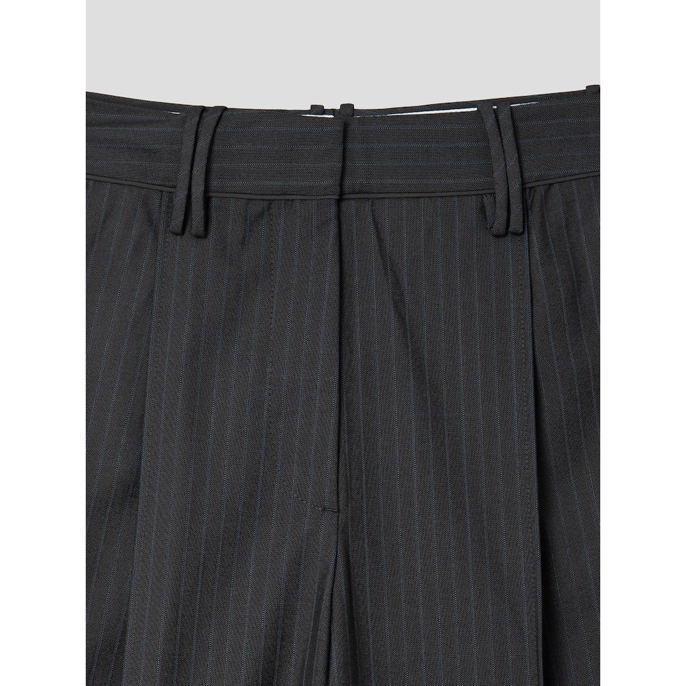 GANNI メランジストライプスーツリラックスプリーツパンツ-アッシュ FW24-QN4921R024 GANNI メランジストライプスーツリラックスプリーツパンツ-アッシュ FW24-QN4921R024