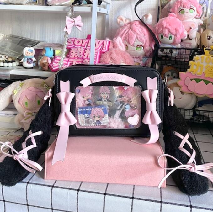 全7カラー もこもこうさ耳付き痛バッグ 全7カラー もこもこうさ耳付き痛バッグ