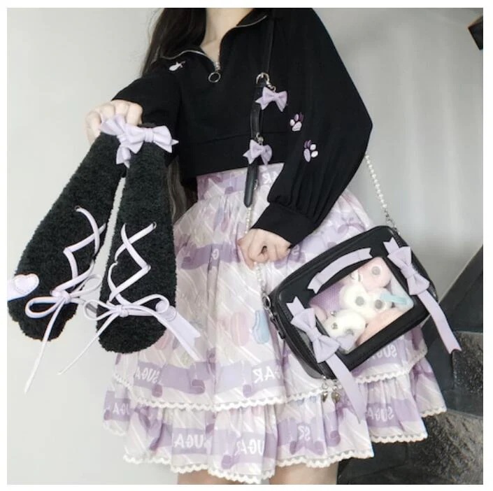 全7カラー もこもこうさ耳付き痛バッグ 全7カラー もこもこうさ耳付き痛バッグ