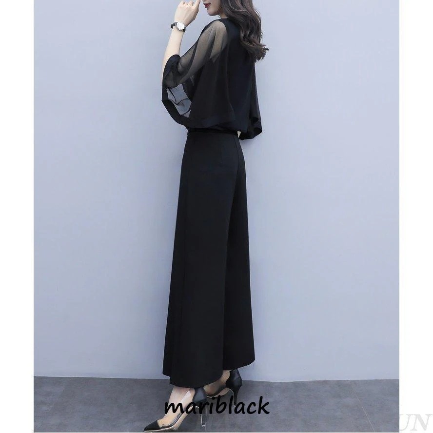 かっこいいパンツドレス 袖あり 黒 セパレート パーティードレス 結婚式 お呼ばれ ドレス 30代 40代 50代 黒ドレス セットアップ 大きいサイズ 3L 4L かっこいいパンツドレス 袖あり 黒 セパレート パーティードレス 結婚式 お呼ばれ ドレス 30代 40代 50代 黒ドレス セットアップ 大きいサイズ 3L 4L