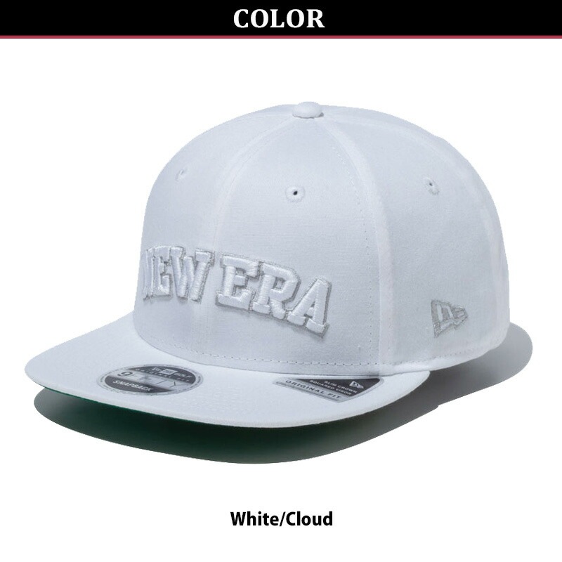 ニュー エラ 9FIFTY Original Fit Stretch Cotton Washable ストレッチコットン ウォッシャブル アーチロゴ White/Cloud ゴルフ キャップ 帽子