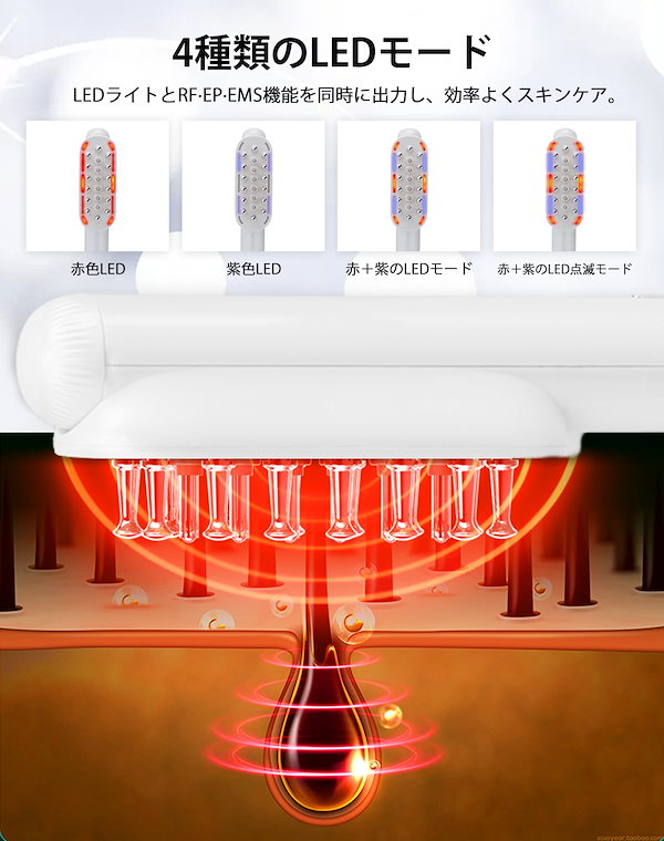 Qoo10] TAQISONG 頭皮ブラシ RF美顔器 電気ブラシ 美顔