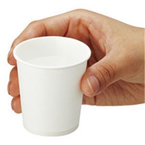 （まとめ）紙コップ3オンス白無地 100個入 x30パック