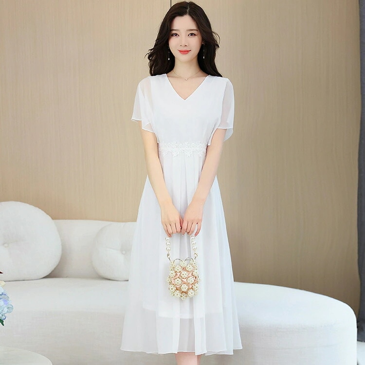 工ガ割-Aラインワンピース 白 無地 刺繍 シンプル シースルー Aライン ワンピース Vネック ロングワンピース 半袖 ロング丈 ワンピース ワンピース ガーリー きれいめ 上品 旅行 海 体型カバ 工ガ割-Aラインワンピース 白 無地 刺繍 シンプル シースルー Aライン ワンピース Vネック ロングワンピース 半袖 ロング丈 ワンピース ワンピース ガーリー きれいめ 上品 旅行 海 体型カバ