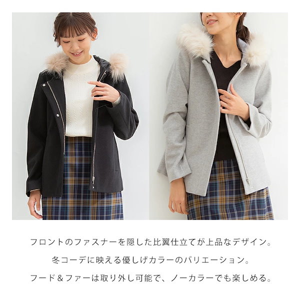 【SOLD OUT】ファー付フードコート