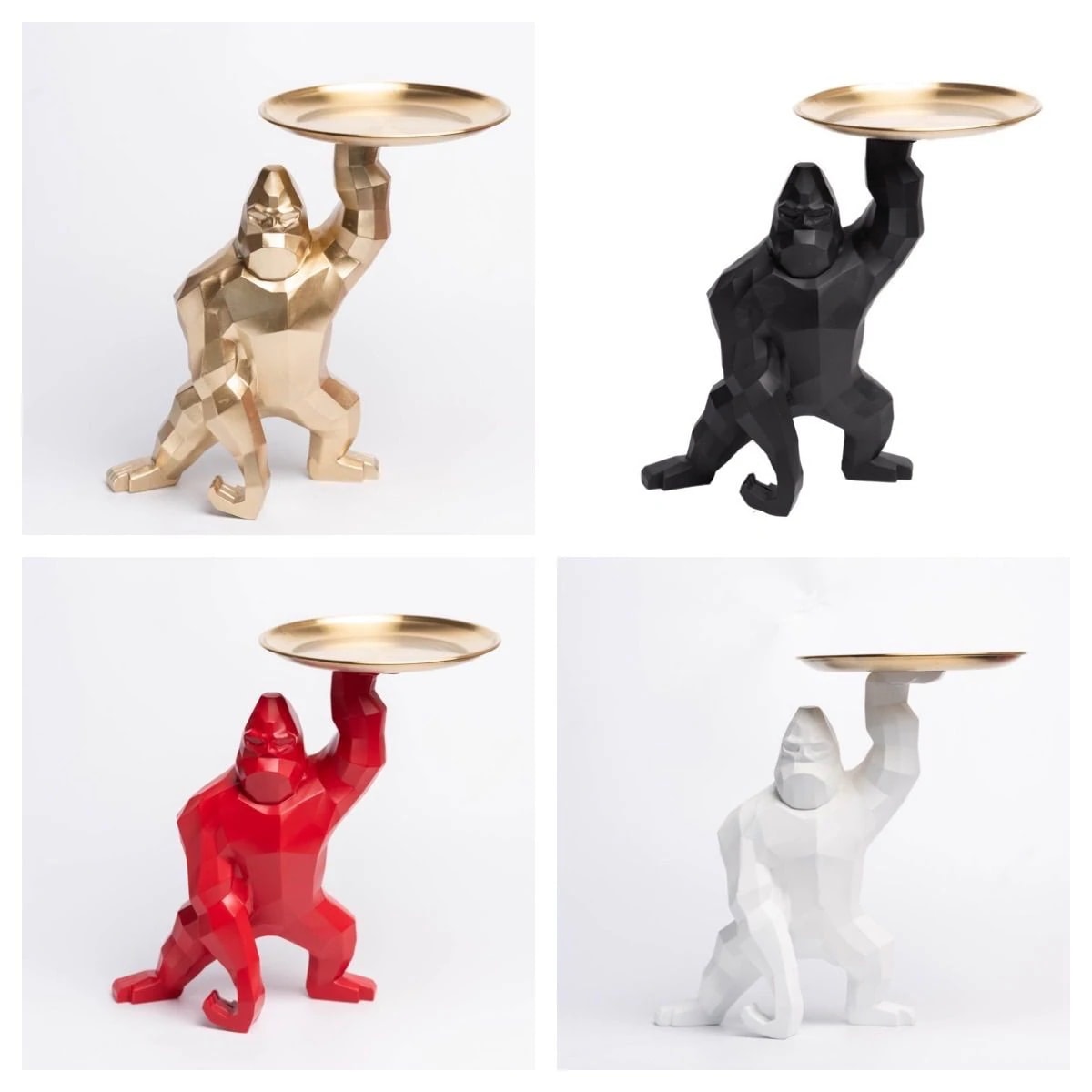 ゴールデンゴリラ オブジェ 置物 ホワイト ブラック レッド 4色オブジェ 小物入れ おしゃれ インテリア おもしろ 動物 ごりら 黄金 金 かわいい ポリゴン 3D ゴールデンゴリラ オブジェ 置物 ホワイト ブラック レッド 4色オブジェ 小物入れ おしゃれ インテリア おもしろ 動物 ごりら 黄金 金 かわいい ポリゴン 3D