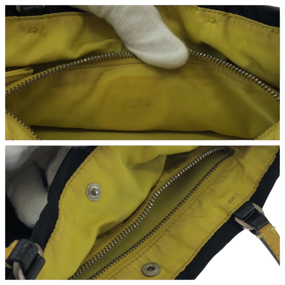 美品 テスート 三角ロゴプレート ブラック 黒 イエロー シルバー金具 ナイロン トートバッグ ハンドバッグ レディース 502415 美品 テスート 三角ロゴプレート ブラック 黒 イエロー シルバー金具 ナイロン トートバッグ ハンドバッグ レディース 502415