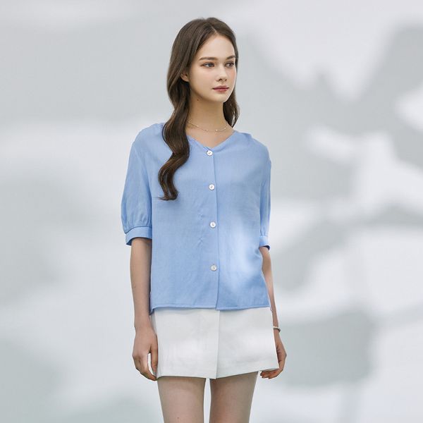 [フォレスト] エッセンシャル Vネックブラウス (SA5SSF2)