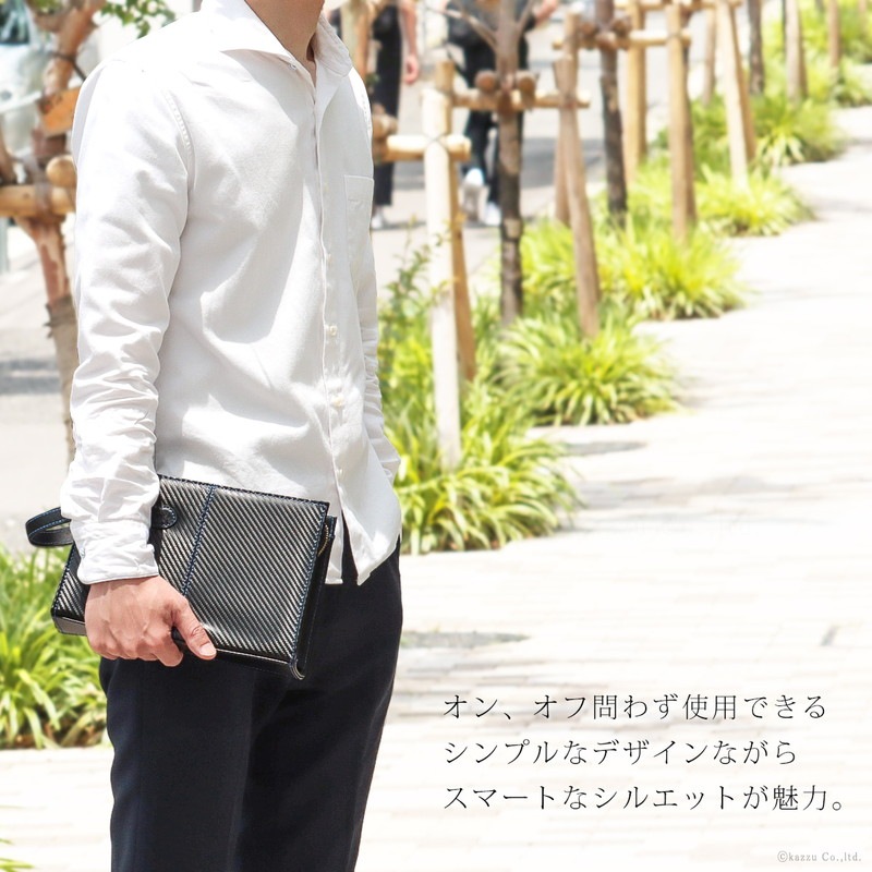 セカンドバッグ メンズ 革 クラッチバッグ スリム 小さい カーボン ボックス型 スクエア ブランド DIABLO ディアブロ Merge マージ ディアブロ MGD-2548