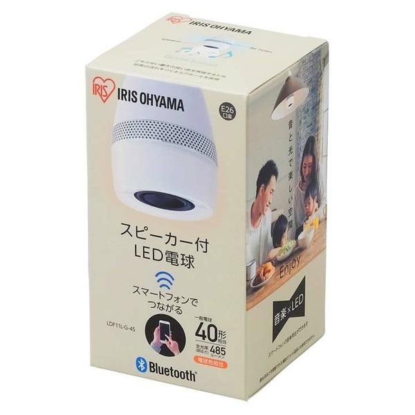 【公式】 スピーカー付LED電球 口金直径26mm 40形 省エネ LEDライト 節電 照明 LED 電球色 LDF11L-G-4S メガ割[安心延長保証対象]
