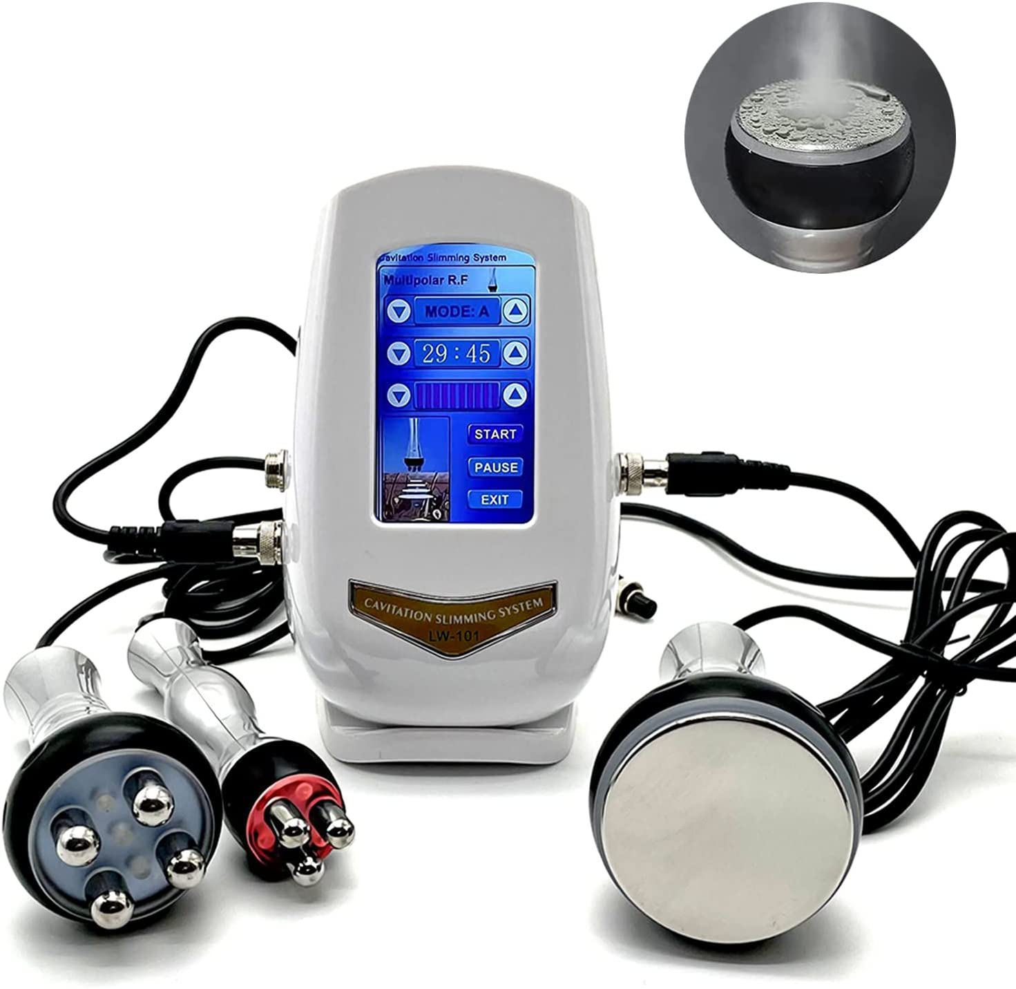4in1 40Khzキャビテーション 光ラジオ波 多極RF ボディ スリミング マシン しわを引き締め マッサージ機110V 日本語取扱説明書付き