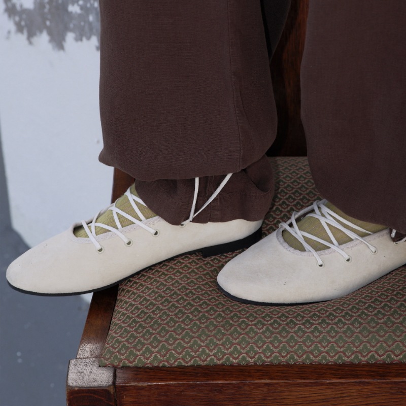 rockfish weatherwear [24FW 新商品] BELLA LACEUP FLAT 6color 韓国ファッション ベラ レースアップ フラット (スエード)
