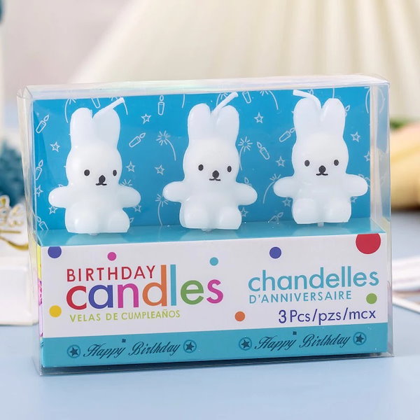 送料無料 いくらから Qoo10] ウサギ ろうそく キャンドル 誕生日 お キャラクターグッズ