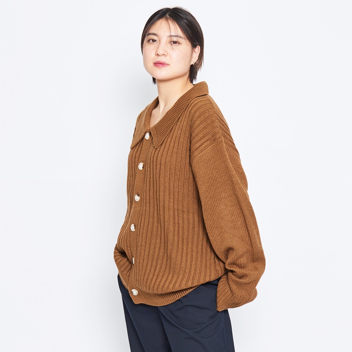 ポロカーディガン ポロカーディガン