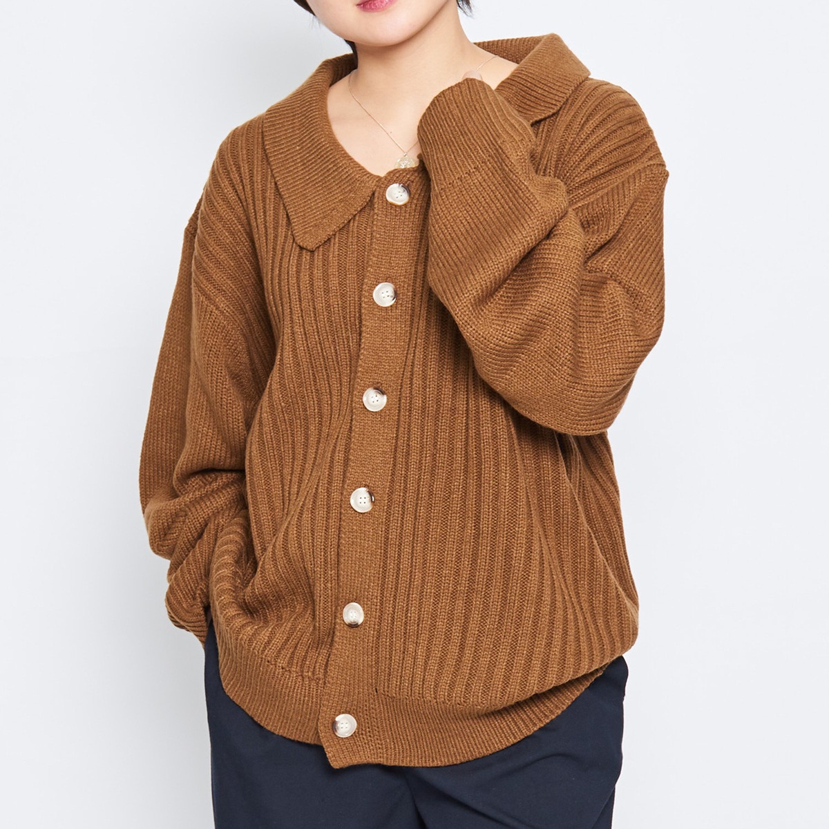 ポロカーディガン ポロカーディガン