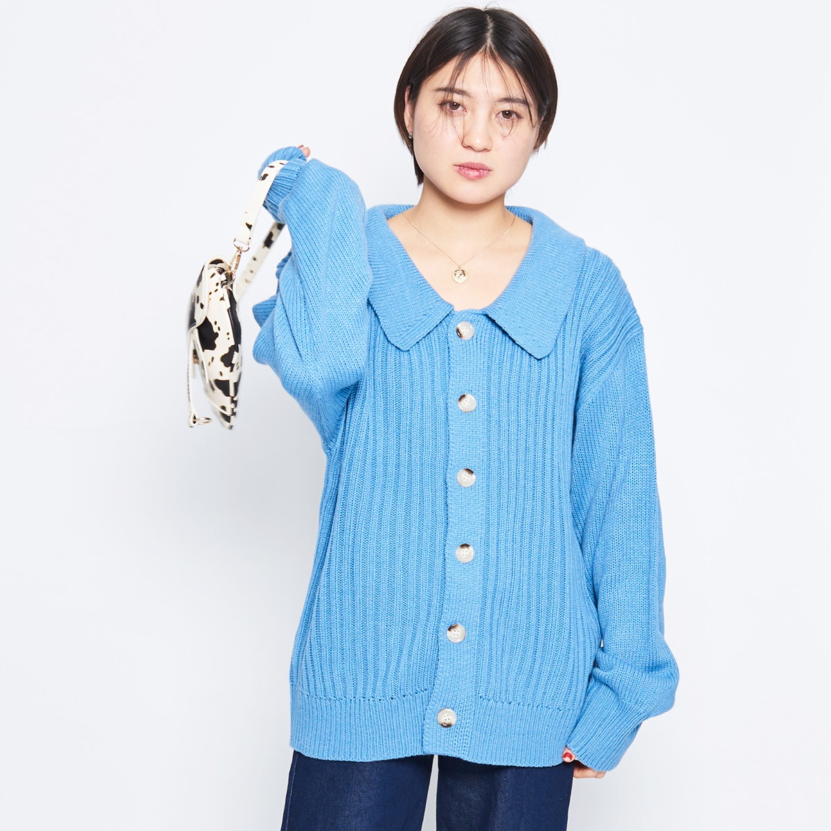 ポロカーディガン ポロカーディガン