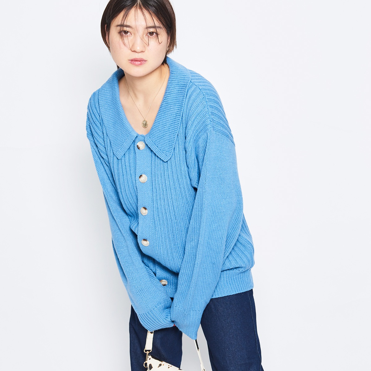 ポロカーディガン ポロカーディガン