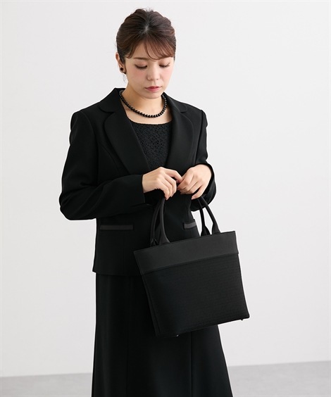 ハンドバッグ 岩佐 日本製タッセル付米沢織トートバッグ