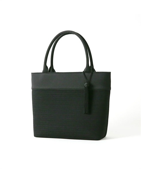 ハンドバッグ 岩佐 日本製タッセル付米沢織トートバッグ