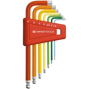 PB SWISS TOOLS 212H-6RB ボール付レインボーレンチセット（パックナシ）