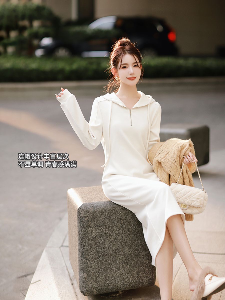 カジュアルロングフードスウェットワンピース レディース 秋冬新作 長袖 スキニーワンピース ワンピースレディース ドレス ロングワンピース ニットワンピース ワンピース レディースファッション カジュアルロングフードスウェットワンピース レディース 秋冬新作 長袖 スキニーワンピース ワンピースレディース ドレス ロングワンピース ニットワンピース ワンピース レディースファッション