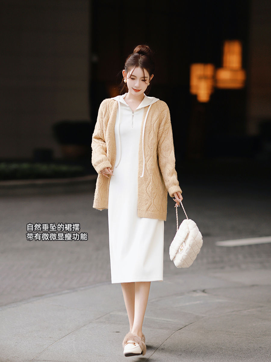 カジュアルロングフードスウェットワンピース レディース 秋冬新作 長袖 スキニーワンピース ワンピースレディース ドレス ロングワンピース ニットワンピース ワンピース レディースファッション カジュアルロングフードスウェットワンピース レディース 秋冬新作 長袖 スキニーワンピース ワンピースレディース ドレス ロングワンピース ニットワンピース ワンピース レディースファッション